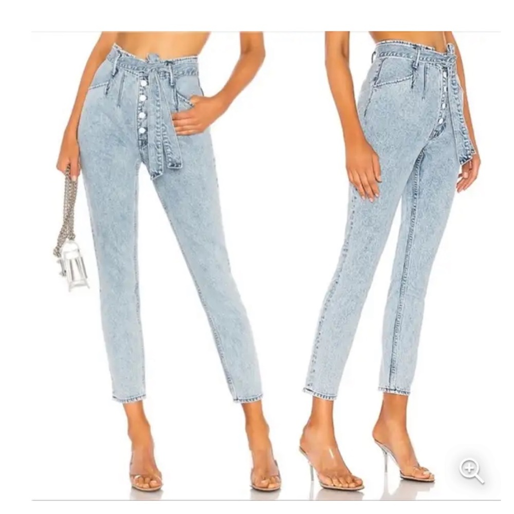 GRLFRND Daphne Ultra High Rise Skinny Jeans Borderlands Light Blue Wash Size 25